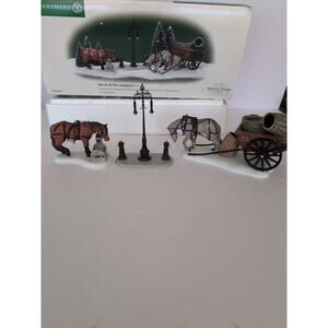 Department 56 Dickens' Village HORSES AT THE LAMPGUARD Set Of 3 #56.58531